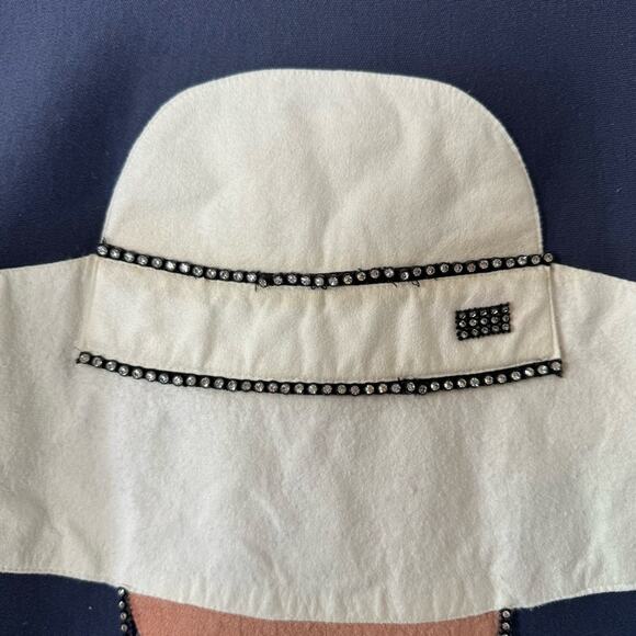 Vtg 80's Red Lipstick Western Fringe Lady T-Shirt Top US Made One Size - Picture 4 of 7